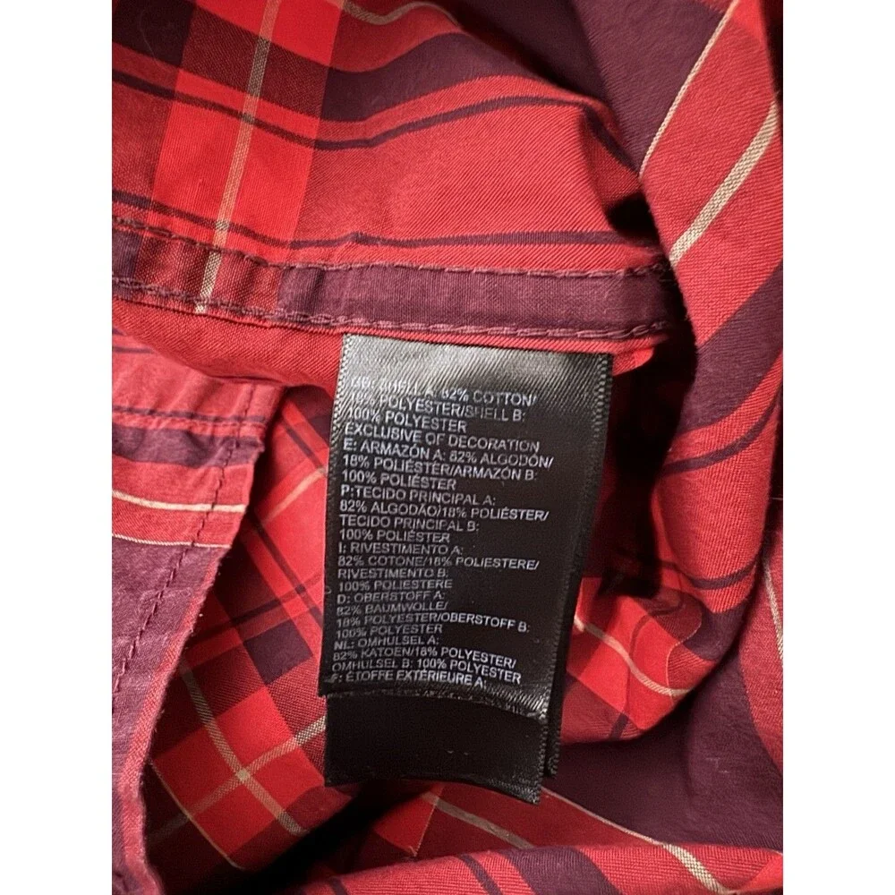 The North Face Red Button Up Shirt Men's M Hiking‎ Vented Long Sleeve Outdoor